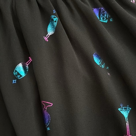 NWOT Torrid Elegant Black V-Neck Dress w/Cap Sleeves w/Embellishments.Size 00=10 - Picture 9 of 15